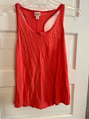 Mossimo Supply Co. Coral-Red Racerback Tank Top